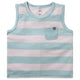 Infant & Toddler Boys Medim Teal Stripe Tank Top-Gerber Childrenswear Wholesale