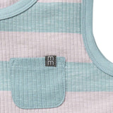 Infant & Toddler Boys Medim Teal Stripe Tank Top-Gerber Childrenswear Wholesale