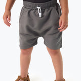 Infant & Toddler Boys Medium Grey Harem Shorts-Gerber Childrenswear Wholesale