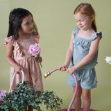 Infant & Toddler Girls Rose Tulips Bow Back Dress