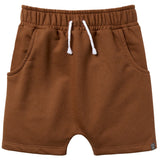 Baby Boys Medium Brown Harem Shorts-Gerber Childrenswear Wholesale