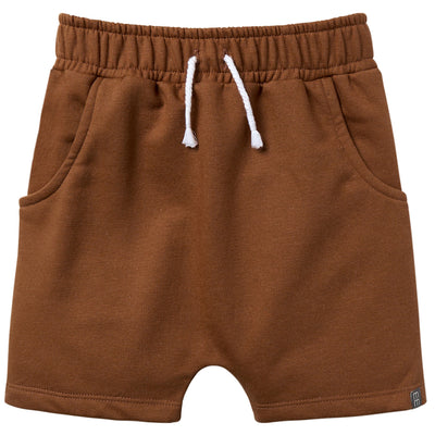 Baby Boys Medium Brown Harem Shorts-Gerber Childrenswear Wholesale