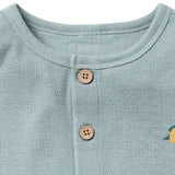 Baby Boys Medium Teal Henley Top-Gerber Childrenswear Wholesale