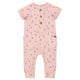 Baby Girls Rose Tossed Daisy Short Sleeve Long Leg Romper