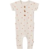 Baby Neutral Beige Suns Short Sleeve Long Leg Romper-Gerber Childrenswear Wholesale