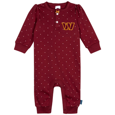 Baby Girls Washington Commanders Romper