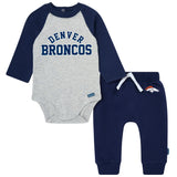 2-Piece Baby Neutral Denver Broncos Bodysuit & Jogger Set
