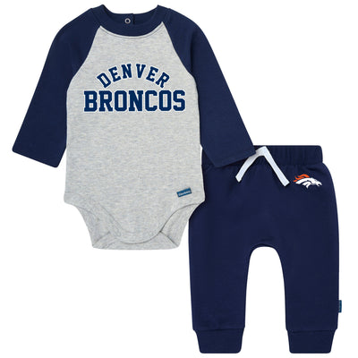 2-Piece Baby Neutral Denver Broncos Bodysuit & Jogger Set