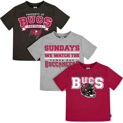 3-Pack Infant & Toddler Neutral Buccaneers T-Shirts