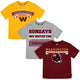 3-Pack Infant & Toddler Neutral Washington Commanders T-Shirts