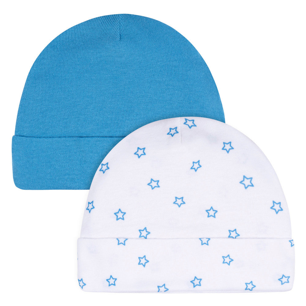 CASE of 12: 2-Pack Baby Boys Boy Stars Caps-Gerber Childrenswear Wholesale
