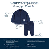 2-Piece Baby & Toddler Boys Puppy Sherpa Jacket & Jogger Set-Gerber Childrenswear Wholesale