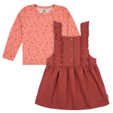 2-Piece Infant & Toddler Girls Orange Leaves Jumper & Top Set-Gerber Childrenswear Wholesale