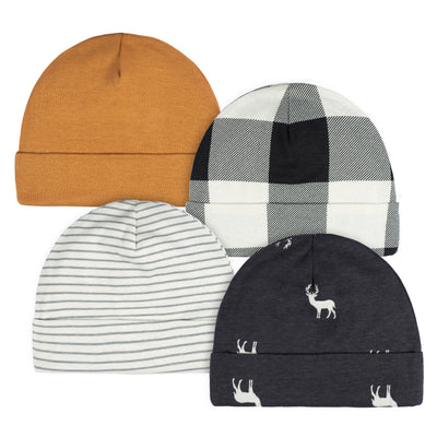 4-Pack Baby Boys Deer Cap-Gerber Childrenswear Wholesale
