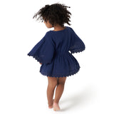 Baby & Toddler Girls Navy Woven Kaftan Coverup-Gerber Childrenswear Wholesale