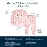 2-Piece Baby & Toddler Girls Foliage Sweatshirt & Pant Set-Gerber Childrenswear Wholesale