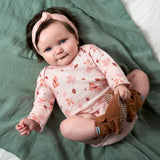 6-Pack Baby Girls Leaves Long Sleeve Onesies® Bodysuits-Gerber Childrenswear Wholesale