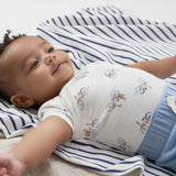 4-Pack Baby Boys Puppy Playground Flannel Blankets-Gerber Childrenswear Wholesale