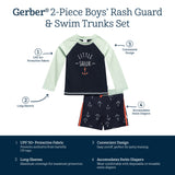 2-Piece Baby & Toddler Boys Anchors Rashguard Set-Gerber Childrenswear Wholesale