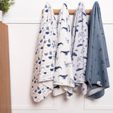 4-Pack Baby Boys Coastal Calm Flannel Blankets-Gerber Childrenswear Wholesale