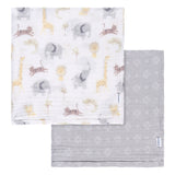 2-Pack Baby Neutral Animals & Geos Neutral Muslin Blanket-Gerber Childrenswear Wholesale