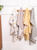 4-Pack Baby Neutral Animals & Geos Neutral Flannel Blankets-Gerber Childrenswear Wholesale