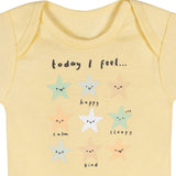 3-Pack Baby Neutral Starry Smiles Short Sleeve Onesies® Bodysuits-Gerber Childrenswear Wholesale