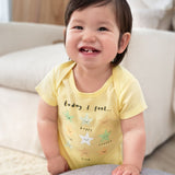 3-Pack Baby Neutral Starry Smiles Short Sleeve Onesies® Bodysuits-Gerber Childrenswear Wholesale