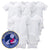 5-Pack White Short Sleeve Onesies® Bodysuits-Gerber Childrenswear Wholesale