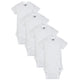 4-Pack Baby Neutral White Short Sleeve Onesies® Brand Bodysuits-Gerber Childrenswear Wholesale