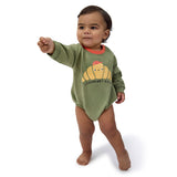 Baby Boys Rolls Sweatshirt Bubble Romper-Gerber Childrenswear Wholesale
