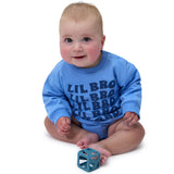 Baby Boys Lil Bro Sweatshirt Bubble Romper-Gerber Childrenswear Wholesale