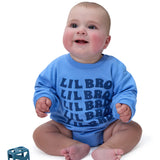 Baby Boys Lil Bro Sweatshirt Bubble Romper-Gerber Childrenswear Wholesale