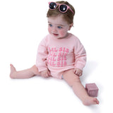 Baby Girls Lil Sis Sweatshirt Bubble Romper-Gerber Childrenswear Wholesale