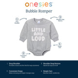 Baby Neutral Little and Loud Sweatshirt Bubble Romper-Gerber Childrenswear Wholesale