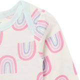 Baby Girls Ivory Rainbow Lap Shoulder Dress-Gerber Childrenswear Wholesale