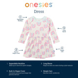 Baby Girls Ivory Rainbow Lap Shoulder Dress-Gerber Childrenswear Wholesale