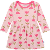 Baby Girls Tulips Lap Shoulder Dress-Gerber Childrenswear Wholesale