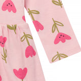 Baby Girls Tulips Lap Shoulder Dress-Gerber Childrenswear Wholesale