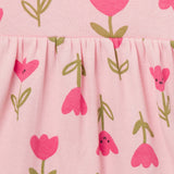 Baby Girls Tulips Lap Shoulder Dress-Gerber Childrenswear Wholesale
