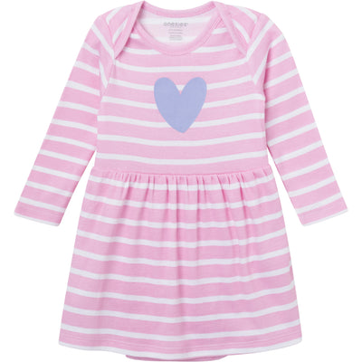 Baby Girls Heart Lap Shoulder Dress-Gerber Childrenswear Wholesale