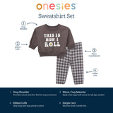 2-Piece Baby Neutral I Roll Sweatshirt Set-Gerber Childrenswear Wholesale