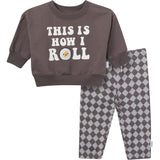 2-Piece Baby Neutral I Roll Sweatshirt Set-Gerber Childrenswear Wholesale