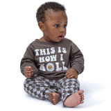 2-Piece Baby Neutral I Roll Sweatshirt Set-Gerber Childrenswear Wholesale