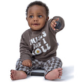 2-Piece Baby Neutral I Roll Sweatshirt Set-Gerber Childrenswear Wholesale
