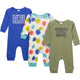 3-Pack Baby Boys Little Dude Lap Shoulder Footless Pajamas-Gerber Childrenswear Wholesale