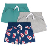 3-Pack Baby Boys Popcorn Knit Shorts-Gerber Childrenswear Wholesale