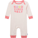 3-Pack Baby Girls Good Vibes Lap Shoulder Footless Pajamas-Gerber Childrenswear Wholesale