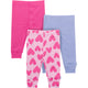 3-Pack Baby Girls Hearts Active Pants-Gerber Childrenswear Wholesale