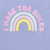 3-Pack Baby Girls Rainbow Rules Lap Shoulder Footless Pajamas-Gerber Childrenswear Wholesale